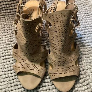 Summer Heeled Sandals Size 8